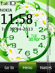 Daisy Dual Clock tema screenshot