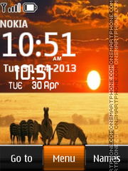 Africa Digital Clock tema screenshot