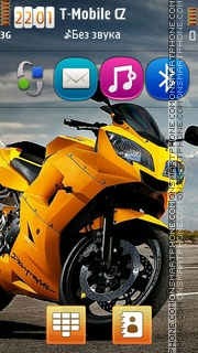 Yellow Bike tema screenshot