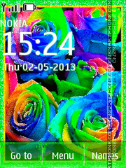 Multi-colored roses tema screenshot