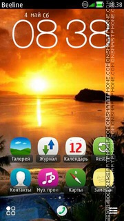 Sunset tema screenshot