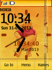 Pooh Clock 02 tema screenshot