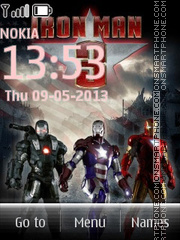 Скриншот темы Iron Man 3 With Ringtone