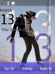 Capture d'écran Michael Jackson Clock thème