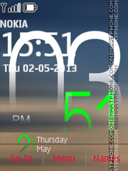 Live Clock 01 tema screenshot