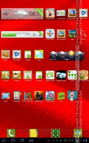 Red Fabric tema screenshot