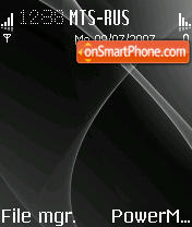 Black Abstract Mac OS tema screenshot