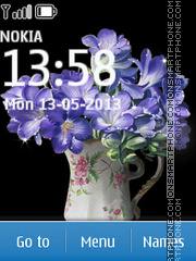 Blue Flowers tema screenshot