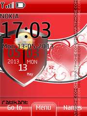 Heartbeat Clock tema screenshot