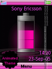 Capture d'écran Pink Battery thème