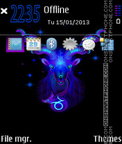 Capricorn Neon tema screenshot