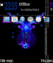 Capricorn Neon es el tema de pantalla