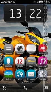 Yellow Bike 01 tema screenshot
