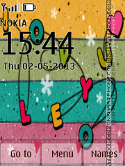 Love U 3d Icons tema screenshot