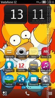 Homer And Bart theme screenshot