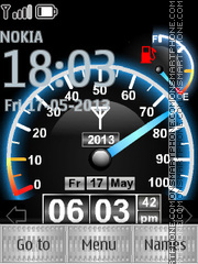 Speedometer Clock 01 tema screenshot