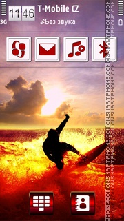 3D Surfing theme screenshot