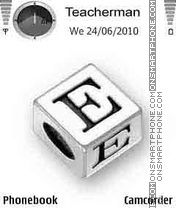 Letter E Cube tema screenshot