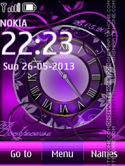 Capture d'écran Violet clock thème