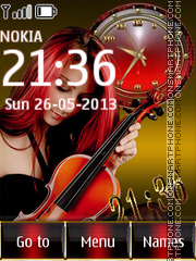 Girl With Violin theme screenshot
