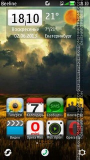 Evening HD tema screenshot