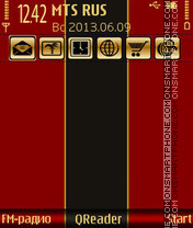 Gold in Red tema screenshot