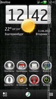 Black Grunge tema screenshot