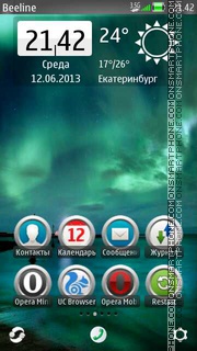 Скриншот темы Aurora Borealis