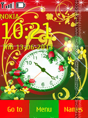 Скриншот темы Strawberry Festival Clock