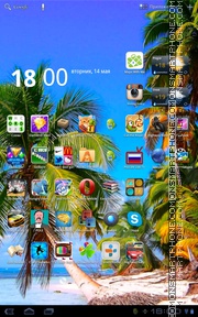 Caribbean Beach Shore theme screenshot