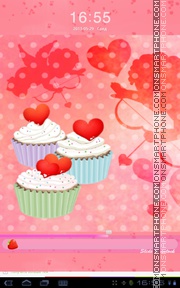 Capture d'écran Cupcake Heart thème