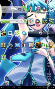 Hatsune Miku 02 theme screenshot