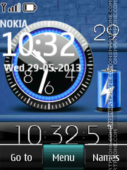 Battery Dual Clock tema screenshot