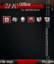Скриншот темы Black Red Icons