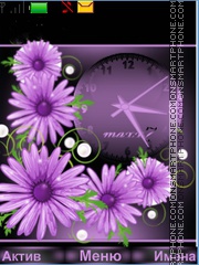 Purple Flowers tema screenshot