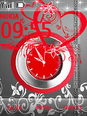 Heart and Clock tema screenshot