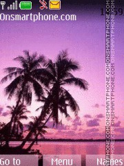 Purple Palms tema screenshot