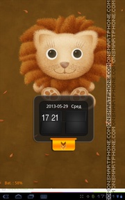 Cute Lion Teddy es el tema de pantalla