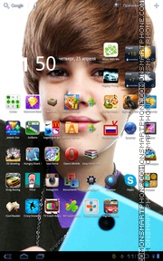 Скриншот темы Justin Bieber 06
