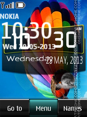 S4 Digital Clock tema screenshot