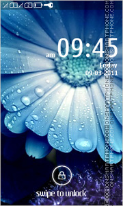 HD Blue Flower theme screenshot