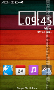 Retro Wooden Full Touch es el tema de pantalla