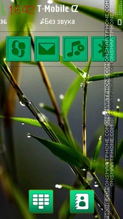 Скриншот темы Transparent rain HD