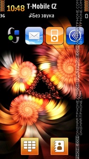 Abstract Fire Gerberas Theme-Screenshot