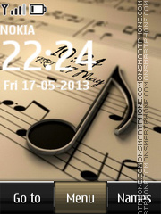 Music Digital Clock 02 tema screenshot