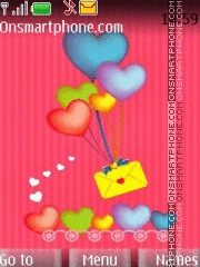 Love Letter Balloons tema screenshot