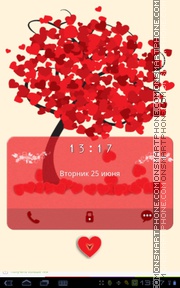 Love Heart Spring tema screenshot