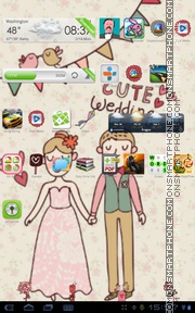 Cute Wedding es el tema de pantalla