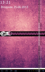 Pink Zipper Pouch theme screenshot