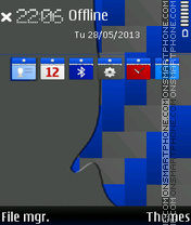 Capture d'écran Embossed Blue. thème
